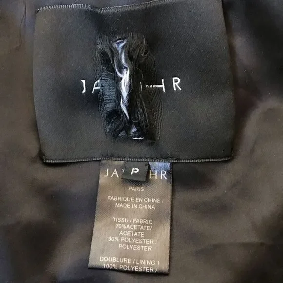 Jaiphr Black Crepe Long Sleeve Mini Dress Size P - Picture 3 of 4